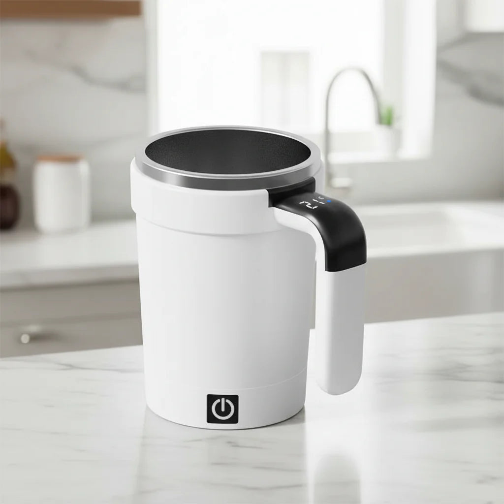 Inteligentny Kubek Termiczny z Automatycznym Mieszaniem - Magnetyczny Mikser do Kawy i Koktajli