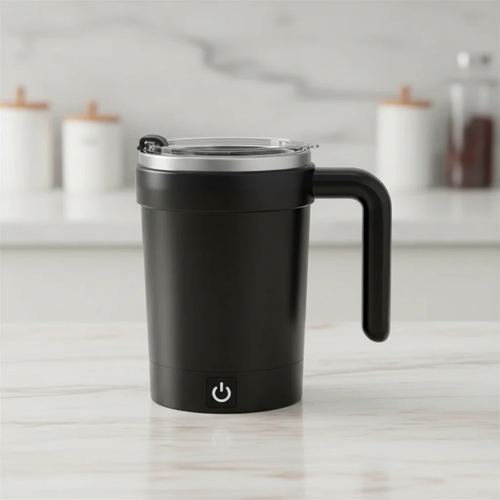Inteligentny Kubek Termiczny z Automatycznym Mieszaniem - Magnetyczny Mikser do Kawy i Koktajli