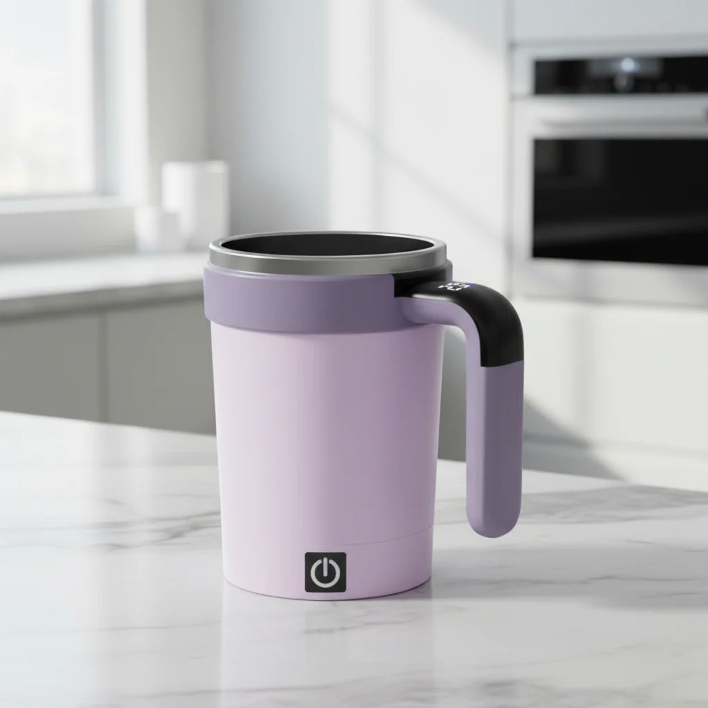 Inteligentny Kubek Termiczny z Automatycznym Mieszaniem - Magnetyczny Mikser do Kawy i Koktajli