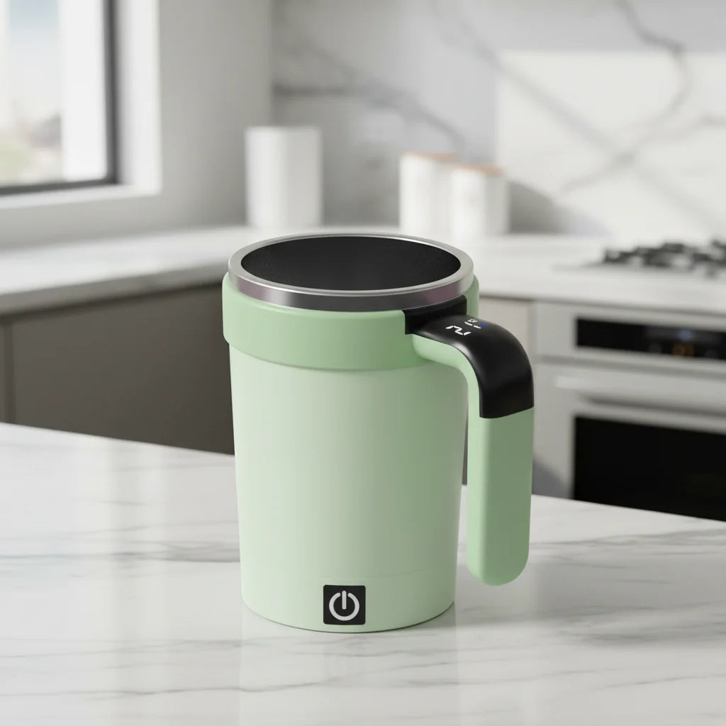 Inteligentny Kubek Termiczny z Automatycznym Mieszaniem - Magnetyczny Mikser do Kawy i Koktajli